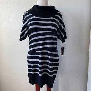 NWT AGB Long Striped Cowl Neck Sweater Size M